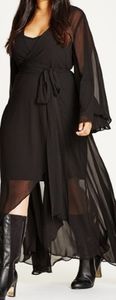 City Chic Fleetwood Maxi, black
